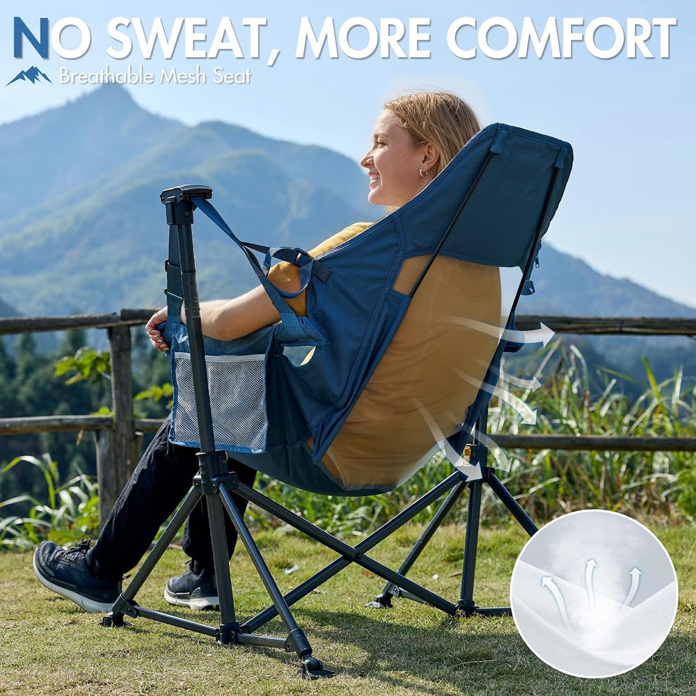 Portal Hammock Camping Chair Heavy Duty 400lbs - Breathable Mesh Outdoor Swin...