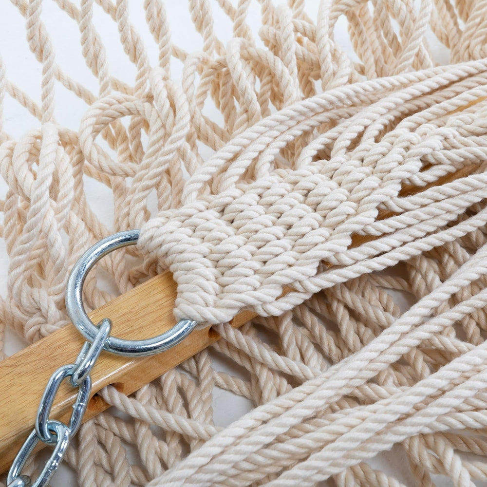 Original Pawleys Island Deluxe Oatmeal DuraCord Rope Hammock – 13 ft. x 60 in...