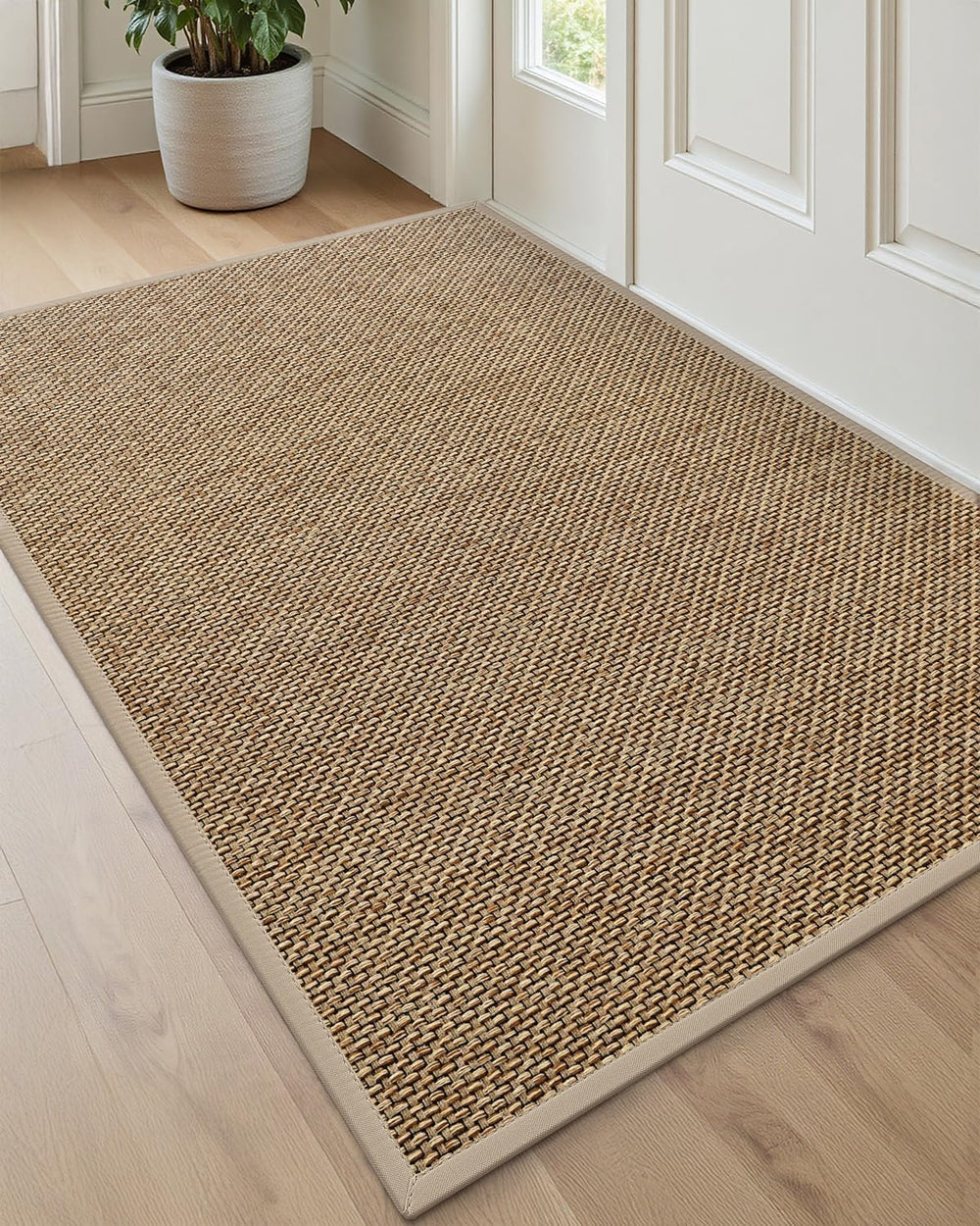 DEXI Ultra Thin Indoor Door Mat 36x56, Entrance Doormats, Beige