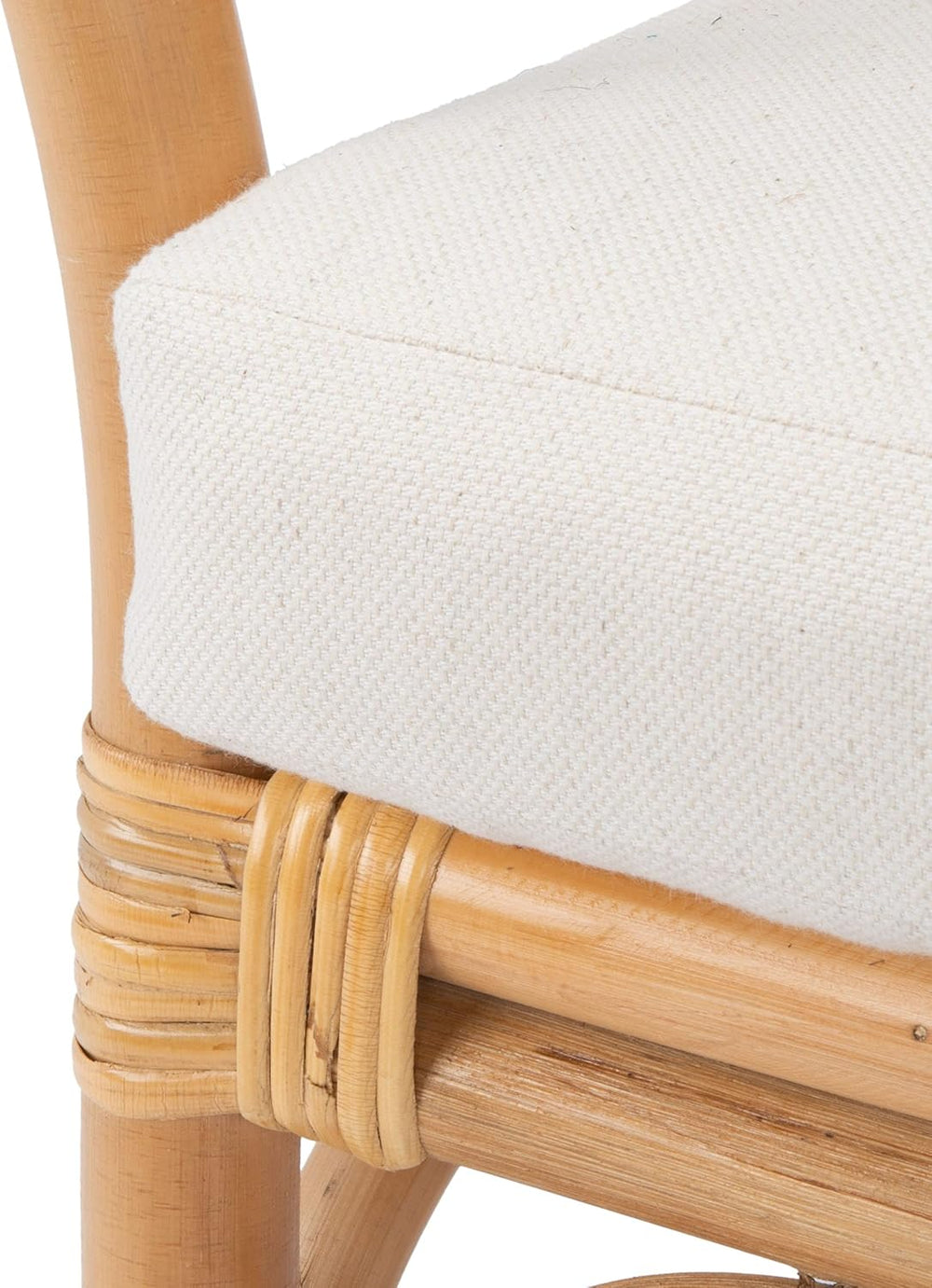 Safavieh Home Collection Dustin Rattan Cushion Accent Chair, Natural/White