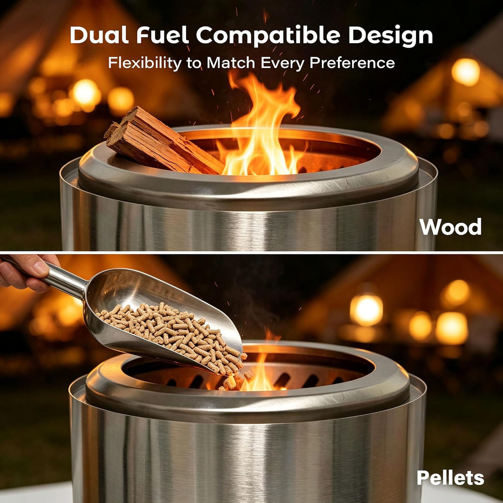HGD 9.6 x 7.1 in Small Tabletop Fire Pit, Portable Mini Smokeless Table Top F...