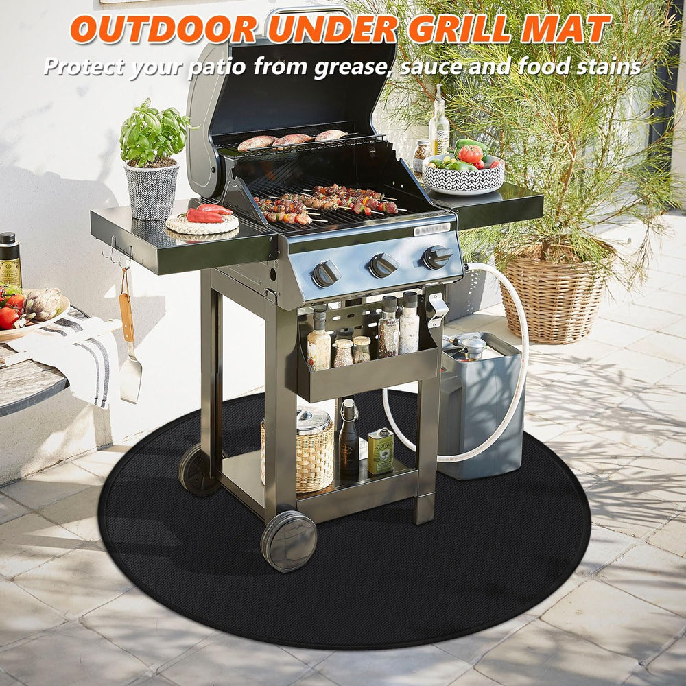 59" Fire Pit Mat for Solo Stove Bonfire, Double-Sided Fireproof Under Gr...