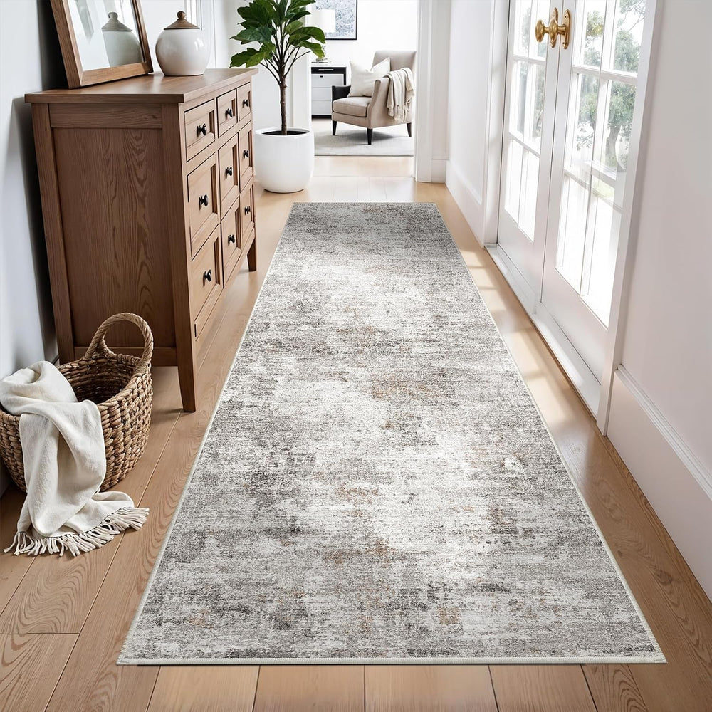 3x10 Ft Long Hallway Runner Rug - Non-Slip Washable Kitchen Runner Rug with R...