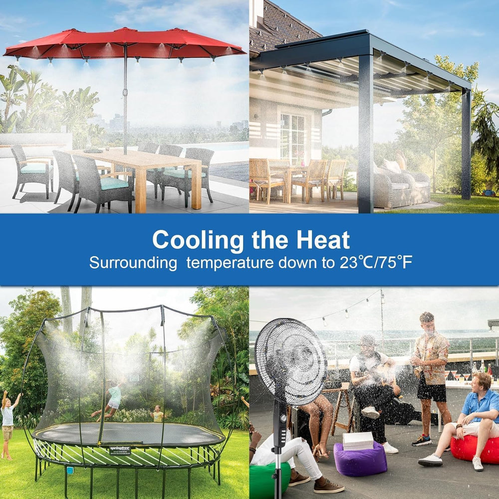 Misters for Outside Patio,Outdoor Water Misting Cooling System,75FT|23M.Backy...