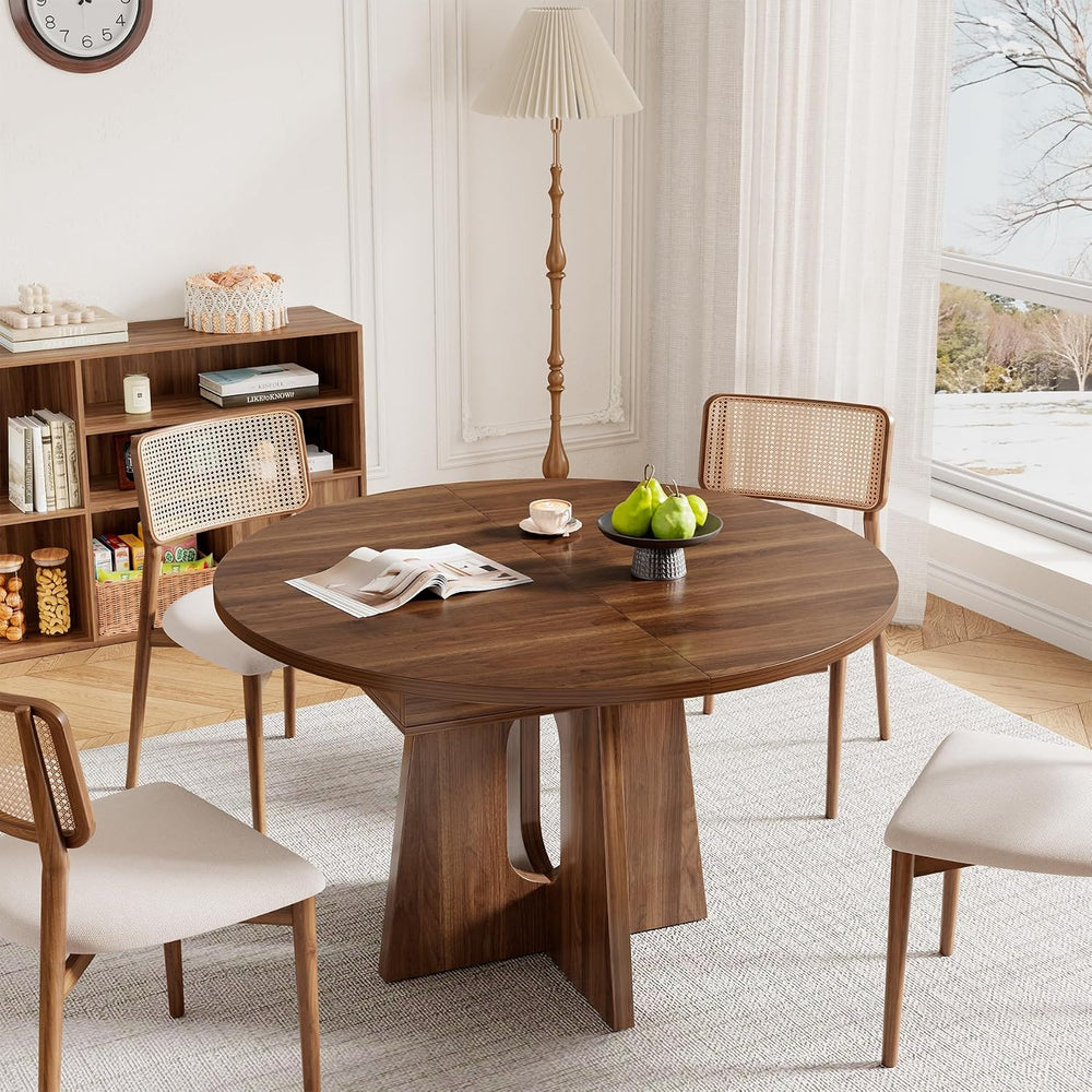 Epecoya 59-Inch Extendable Dining Table, Kitchen Table for 4-6 People