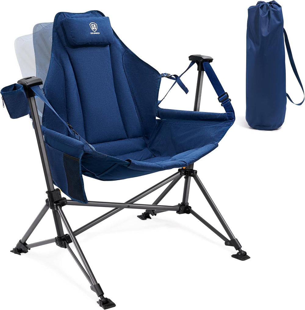 EVER ADVANCED Padded Hammock Camping Chair, Oversized Heavy Duty Swing Chair ...