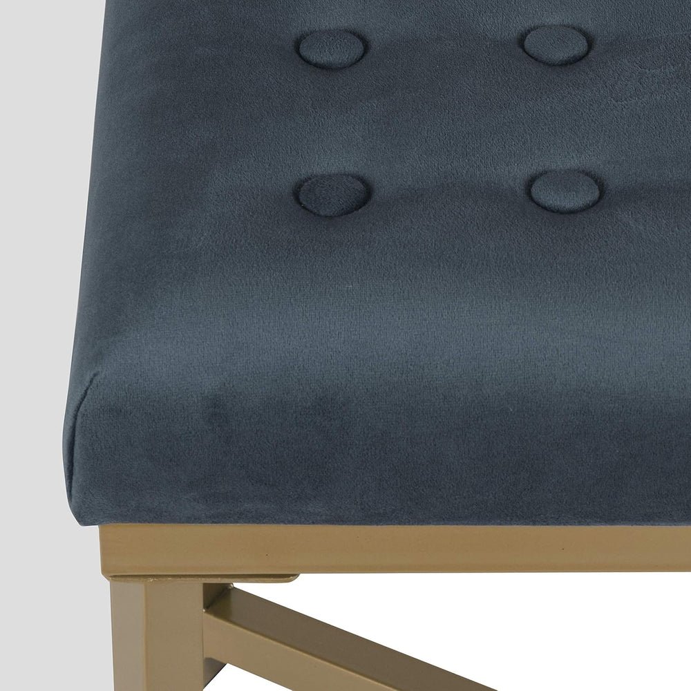 Homepop Home Decor | Upholstered Tufted Velvet Ottoman Bench | Ottoman Bench ...