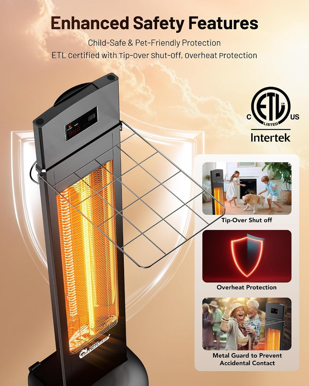 DR. INFRARED HEATER 1500W Portable Infrared Indoor and Outdoor Space Heater