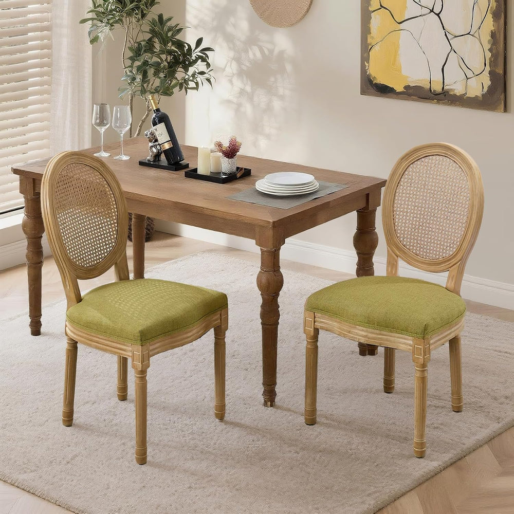 SoarFlash French Dining Chairs Set of 2, Vantage Dining Chair with Round Back...