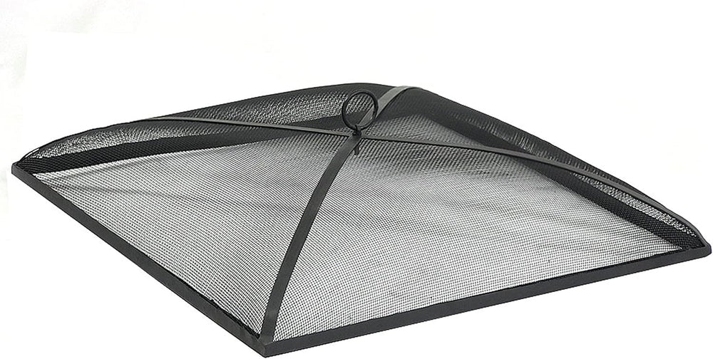 Sunnydaze Heavy Duty Square Fire Pit Screen Cover, Assembly-Free, 30"