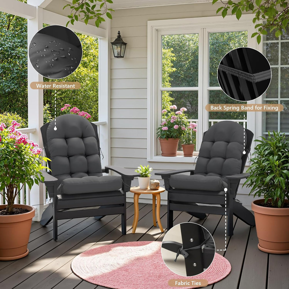 Sannwsg Adirondack Chair Cushion Set of 4, Rocking Chair Cushions, High Back ...
