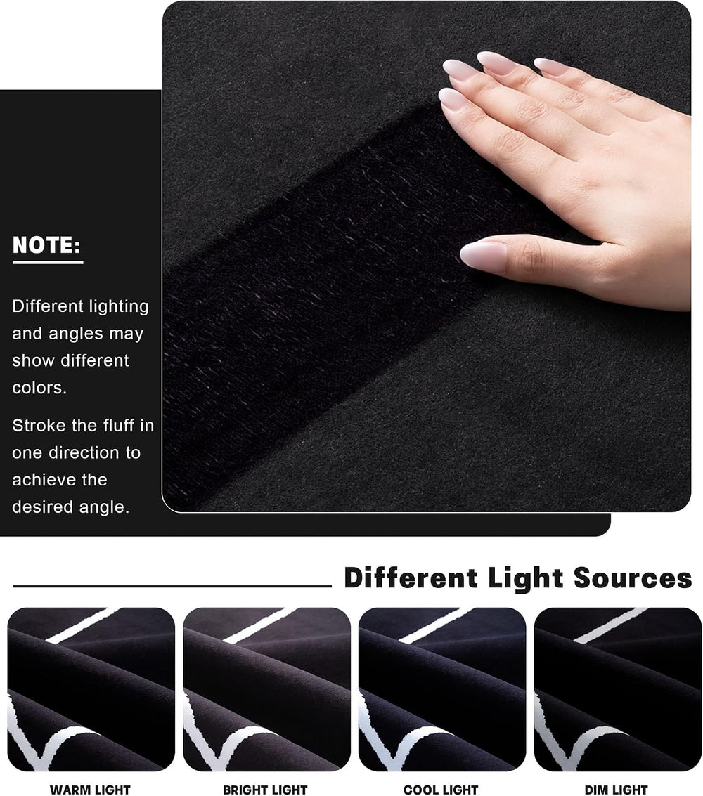 YIHOUSE Modern Washable Area Rug for Living Room Bedroom - Large Abstract Bla...