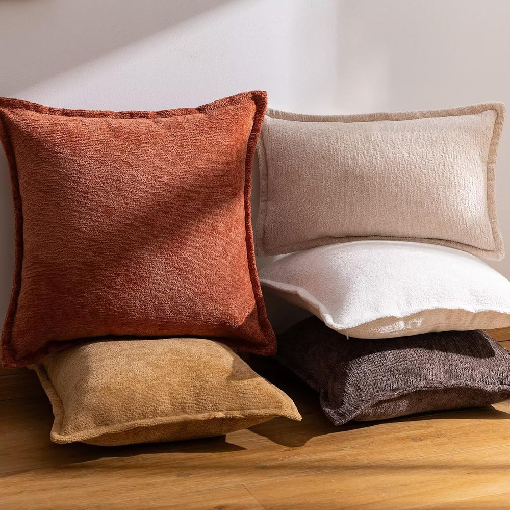 Decorative Throw Pillow Covers 26x26 Chenille Boho Pillowcase