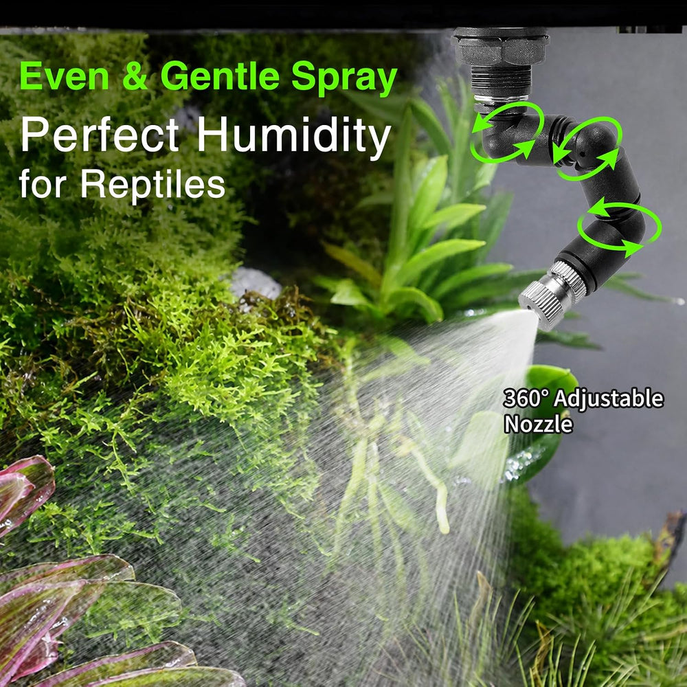Reptile Misting System, Automatic Timer Sprayer with LCD Controller, Self-Pri...