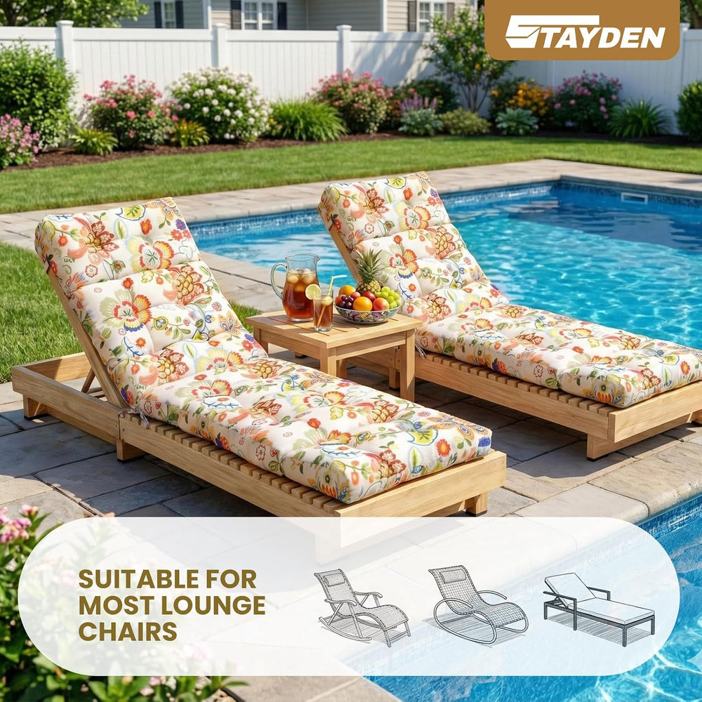 Outdoor Lounge Chair Cushions, Chaise Lounge Chair Cushions Replacement for P...