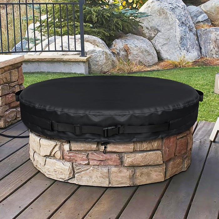 Round Fire Pit Cover for In-Ground Fire Pits 60-64 Inch