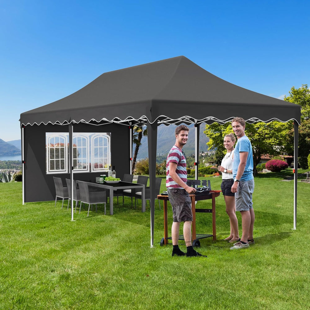 MAMIZO 10x20ft Pop up Canopy Tent w/6 Sidewalls, Canopy Tents for Parties