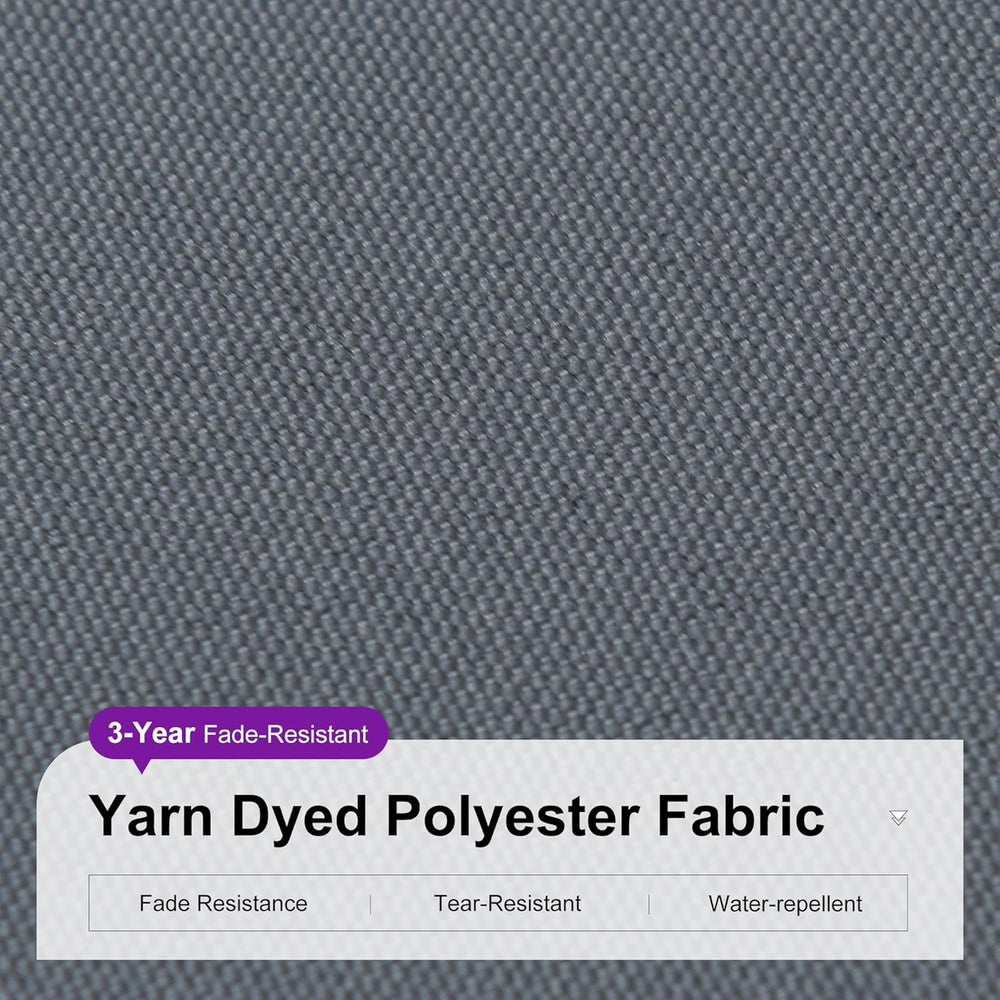 PURPLE LEAF Cantilever Umbrella 9' x 11.5' Rectangle 360° Rotation Grey