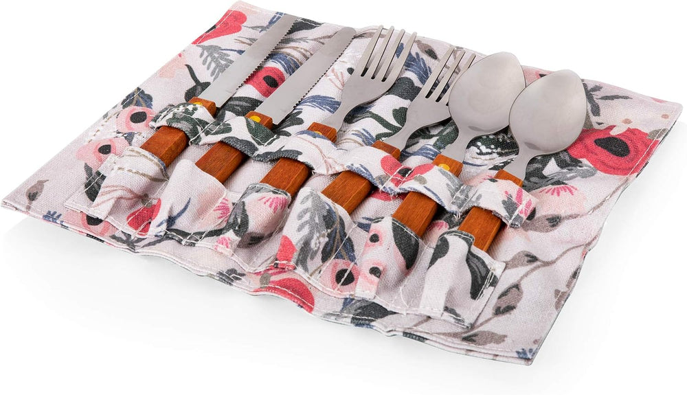 Picnic TIME Promenade Picnic Basket for 2, Canvas and Willow Picnic Set - Inc...