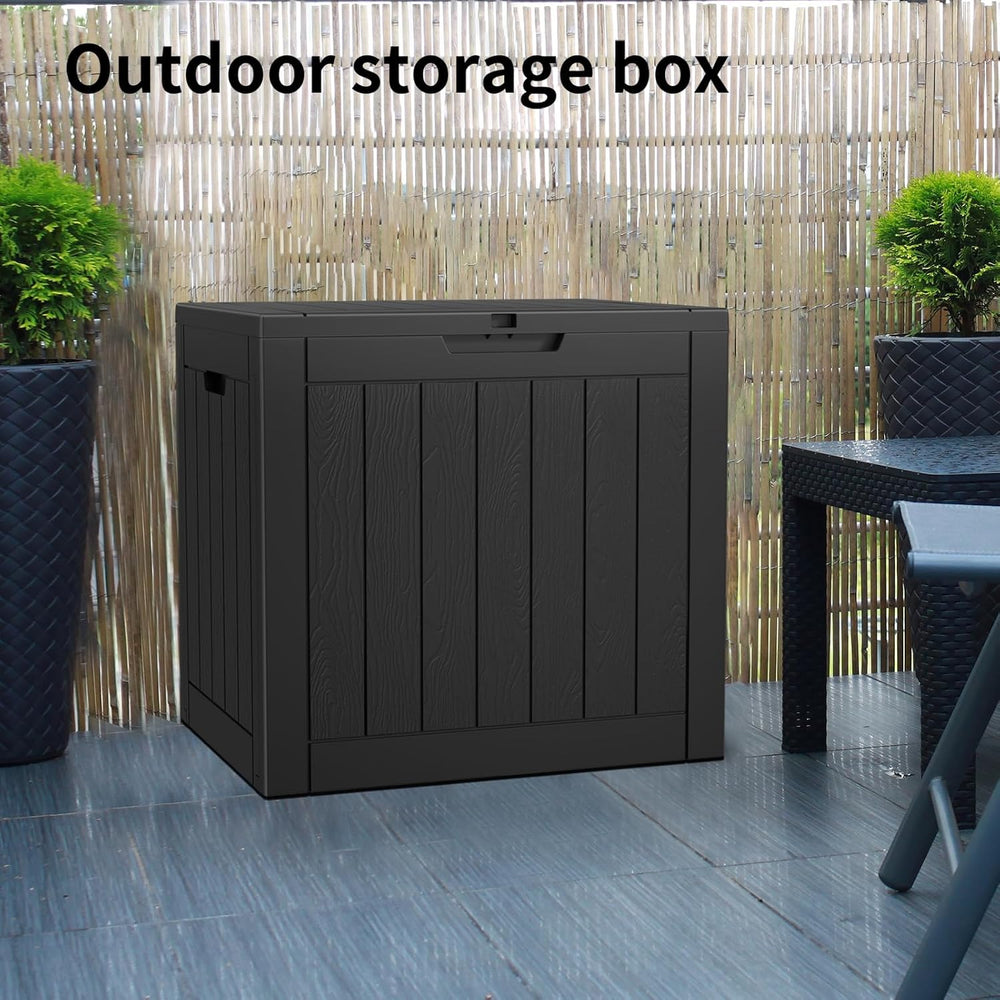 36 Gallon Outdoor Deck Box, Lockable Waterproof Outdoor Storage Boxes For Gar...