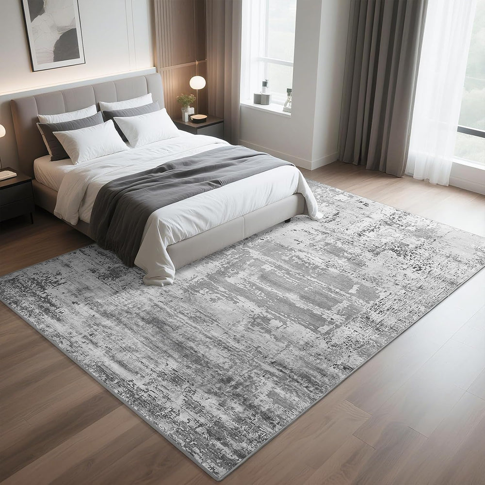 HOMORE 6x9 Area Rug Grey Rugs for Living Room Modern Carpet for Bedroom