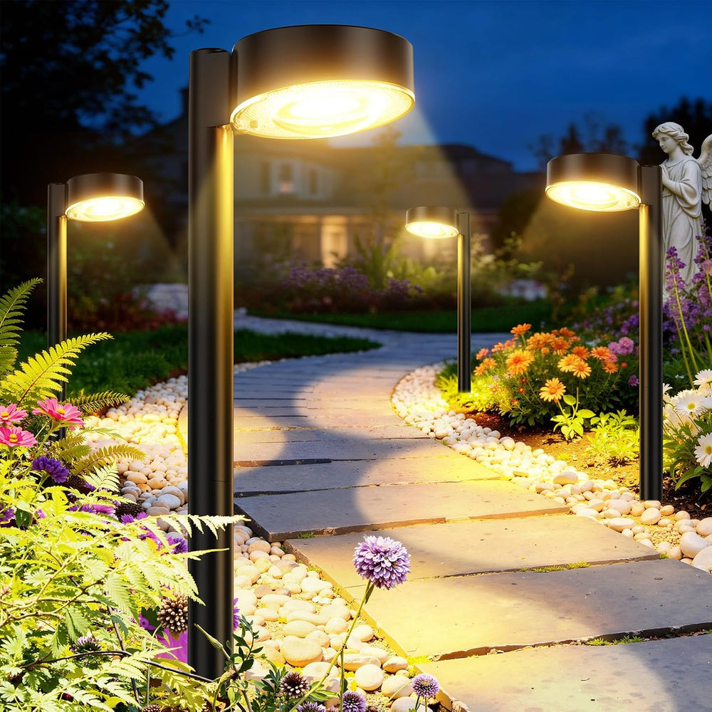 ELECLINK 12 Pack Solar Pathway Lights Outdoor, Solar Powered Landscape Path L...