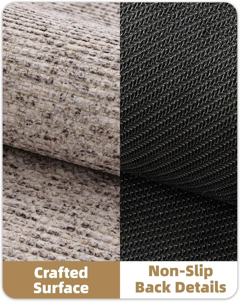 Color&Geometry Tweed-Style Thin Indoor Door Mat, 24"x36", Dirt ...