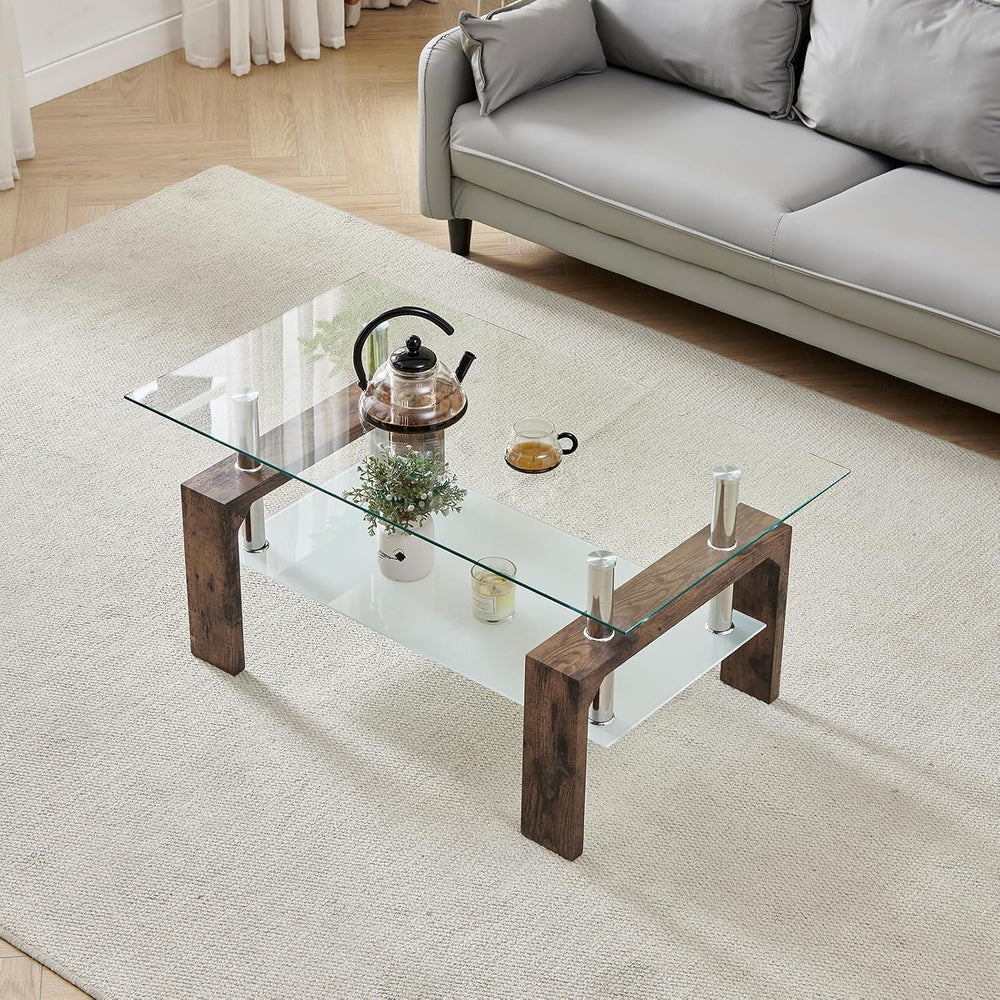 Living Room Rectangle Coffee Table, Tea Table Suitable for Waiting Room, Mode...