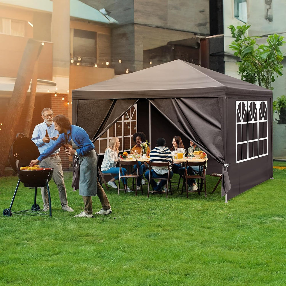 10x10 FT Party Tent, Outdoor Wedding Tents for Parties, Canopy Event Tent wit...