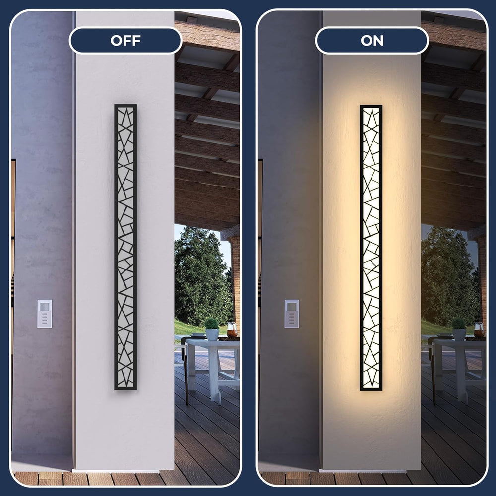 Outdoor Wall Lights 31.5inch Modern Outdoor Wall Sconce LED Long Wall Sconces...