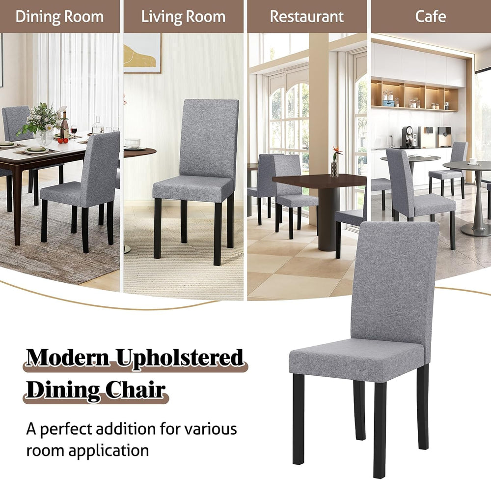 GOFLAME Upholstered Dining Chairs Set of 2, Fabric Kitchen Chairs with Padded...