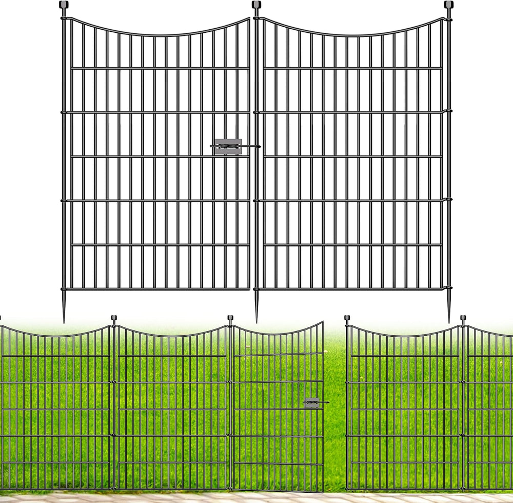 No Dig Dog Fence Outdoor for Yard with Gate, 40 in(H) X 23.6 ft(L)
