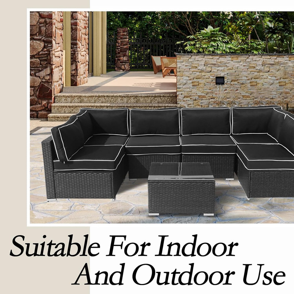 14Pieces Patio Cushion Covers Replacement,Outdoor Couch Cushions Covers Water...