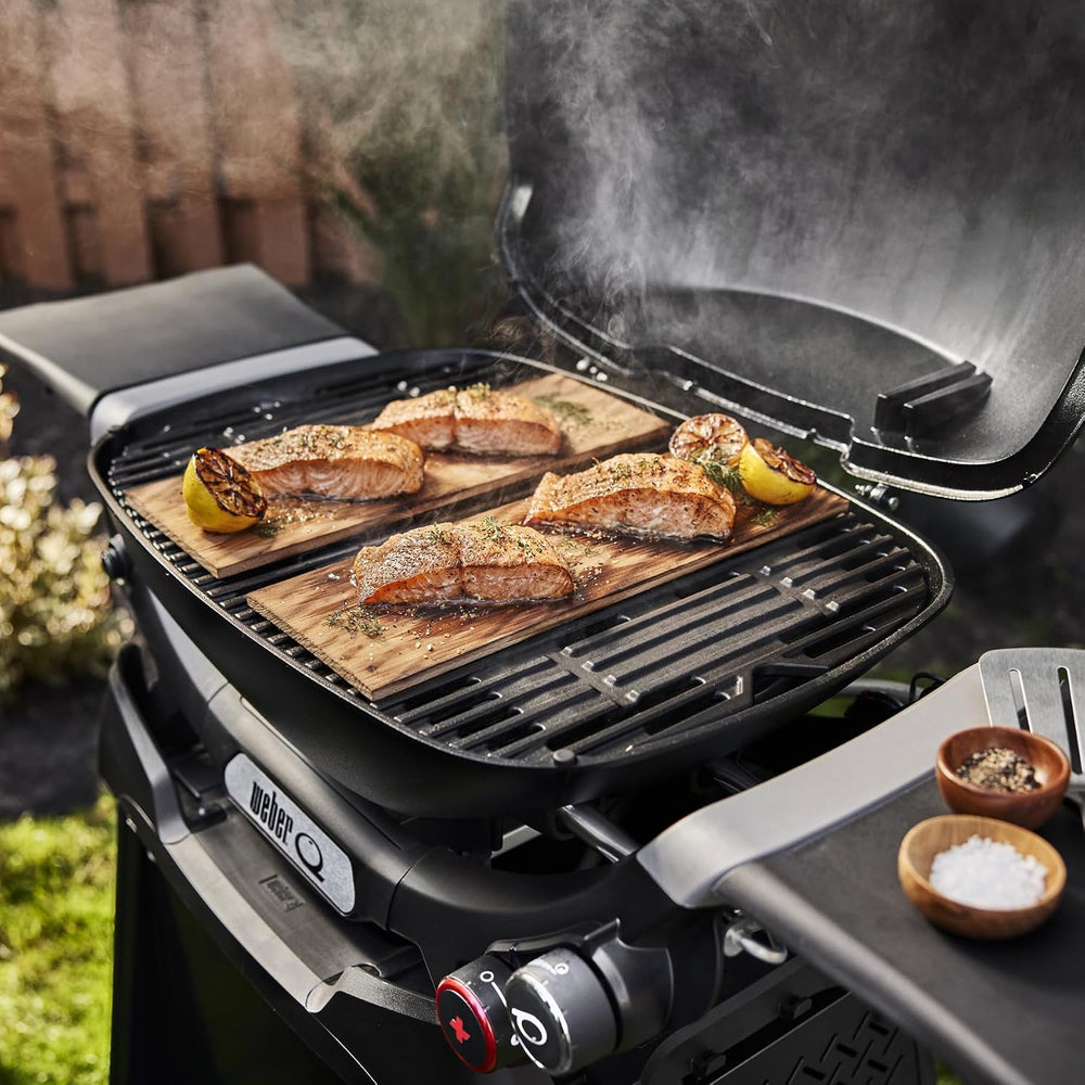 Weber Q 2800N+ Liquid Propane Grill with Stand, Flame Red – Wide 250°–700°F T...