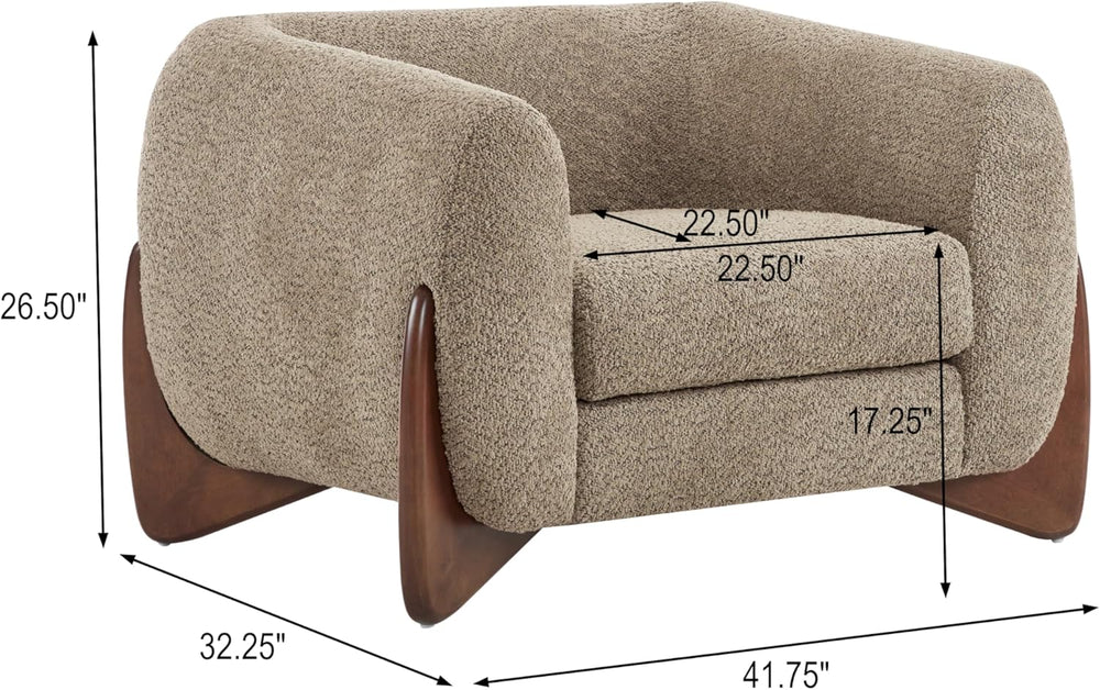 Christopher Knight Home Holly Modern Boucle Fabric Upholstered Club Chair for...