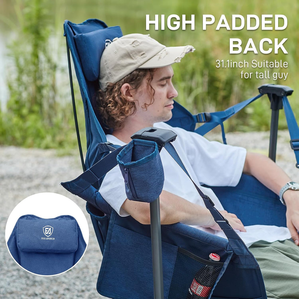 EVER ADVANCED Padded Hammock Camping Chair, Oversized Heavy Duty Swing Chair ...