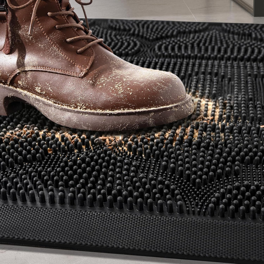 FRAMICS Front Door Mat Outside Entrance, Rubber Door Mats Welcome 24"x36...