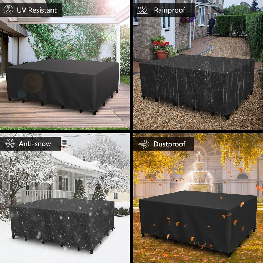 Patio Furniture Covers Outdoor Table Cover Waterproof Rectangular 420D Garden...