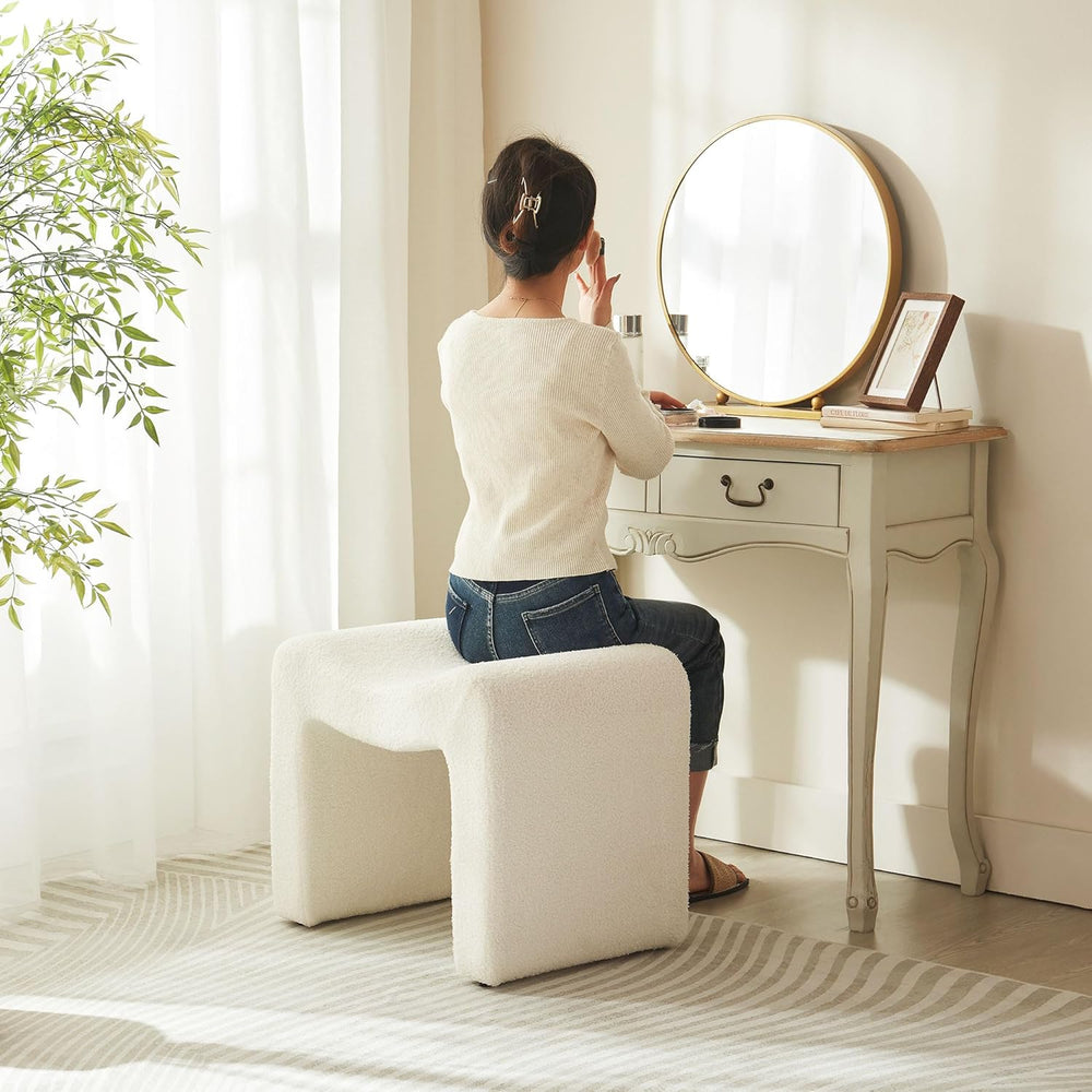 Ottoman Vanity Stool Chair Small Footstool Seating Backless
