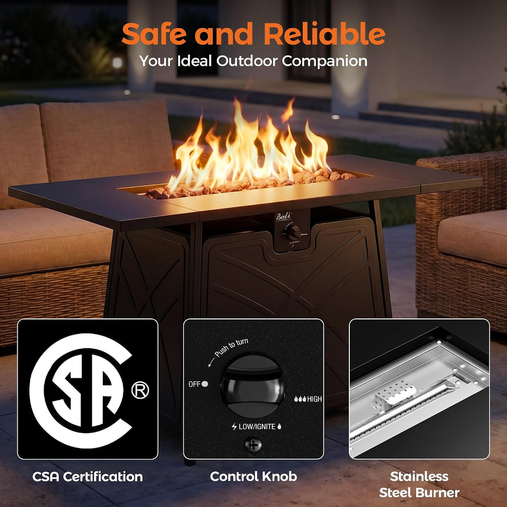 Propane Fire Pit Patio Outdoor Fire Pit Table Large Firepits for Outside