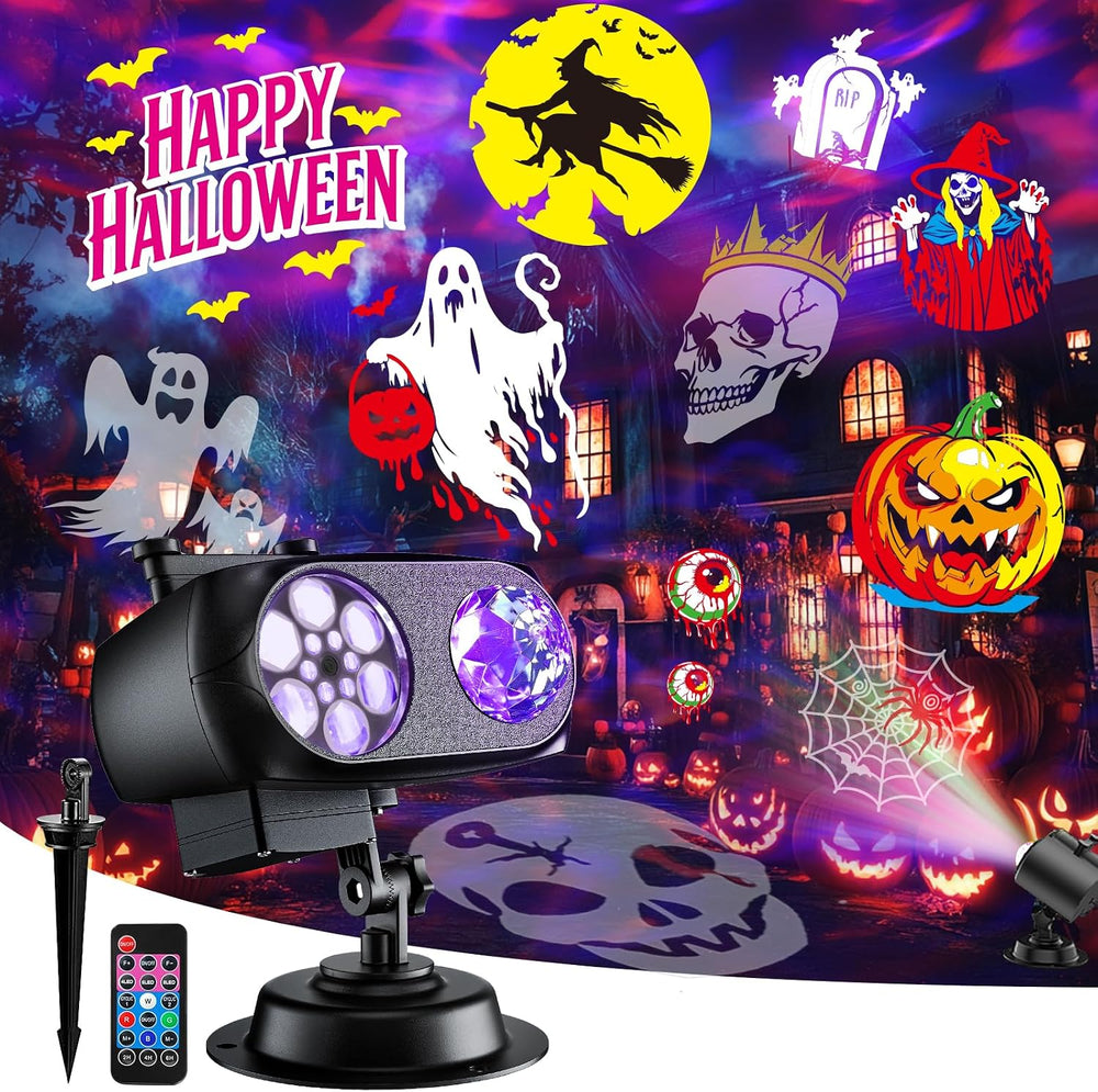 2026 Upgraded Halloween Projector, 8 Patterns (Ocean Wave & Patterns),8 T...