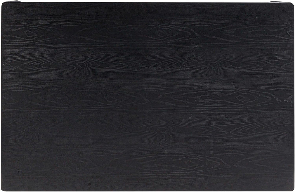 Mingle 55 Inch Modern Rectangular Dining Table, Seats 4-6, Burnt Black