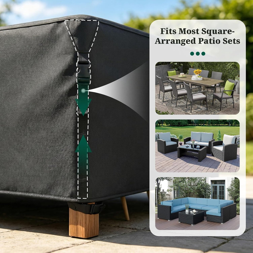 MR. COVER Heavy Duty Patio Furniture Covers, 900D Outdoor Furniture Cover Wat...