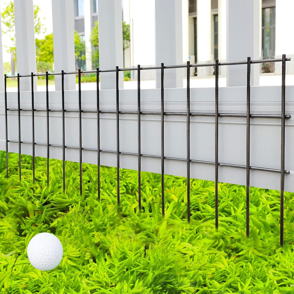 Getlay Animal Barrier Fence 25ft(L) x15in(H),10Pack Black No Dig Fence,Anti-R...