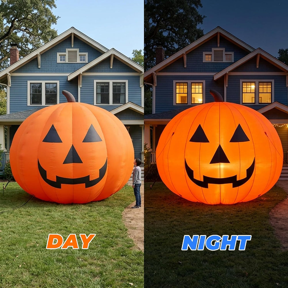 Giant 10Ft Halloween Inflatables Pumpkin Decorations, Blow Up Yard Decoration...