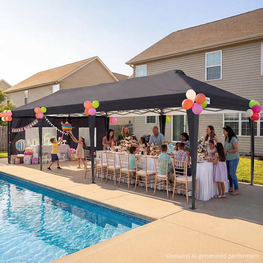 Quictent 10x30FT Pop up Canopy with Sidewalls