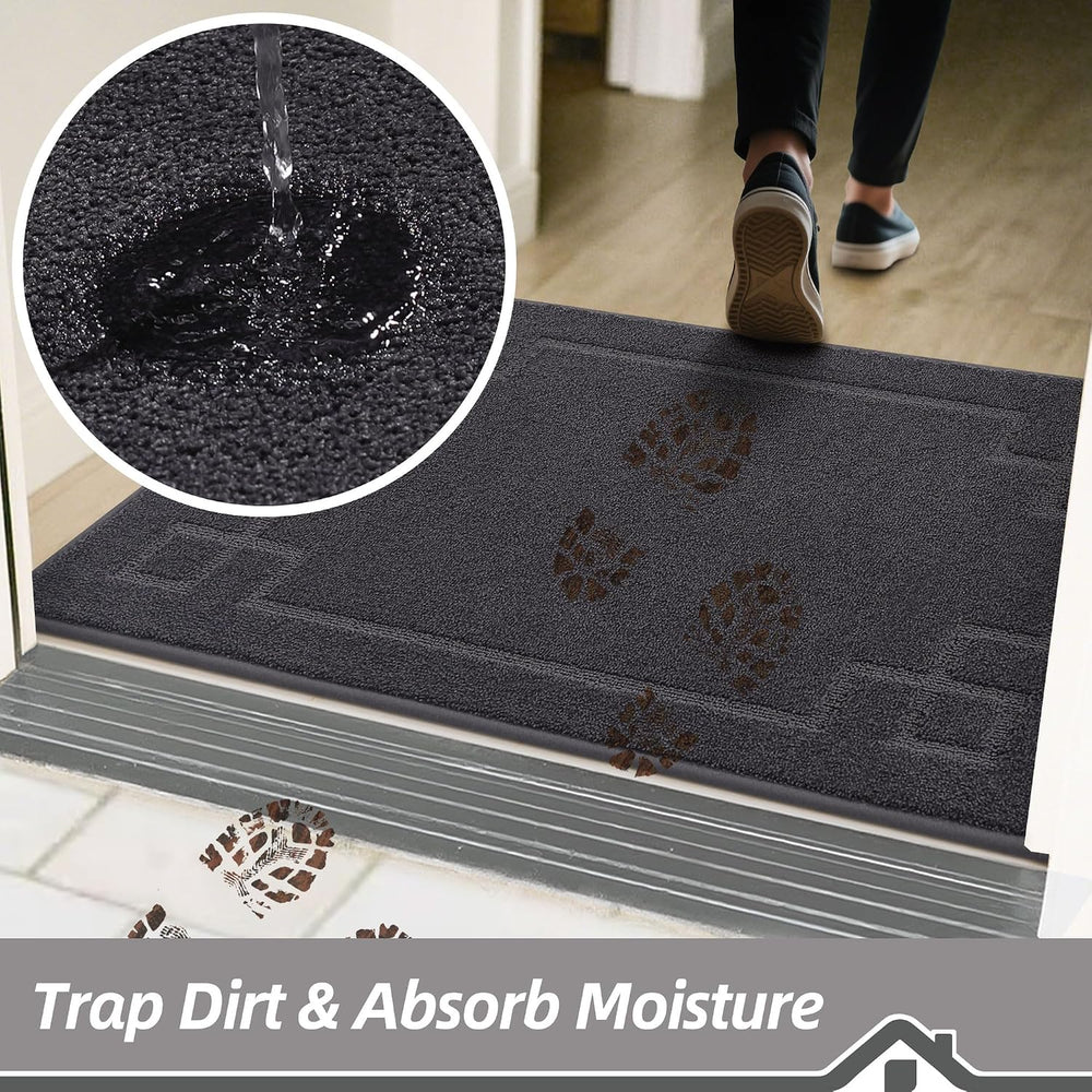 BEQHAUSE Door Mat 32" x 48", Non-Slip Door Mats Indoor Washable, Da...