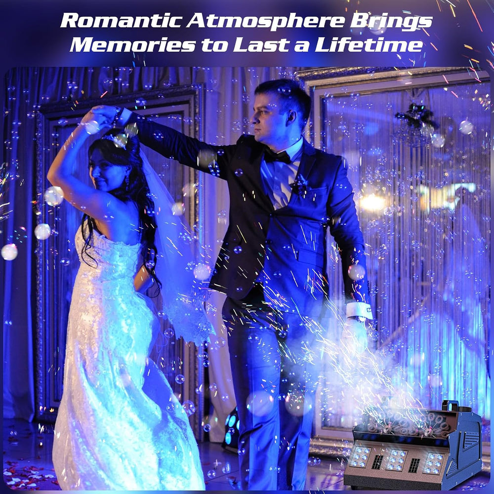 2000W Fog Machine, 3 in 1 Fog Bubble Machine with 2 Bubble Fans, 18 RGB LED L...