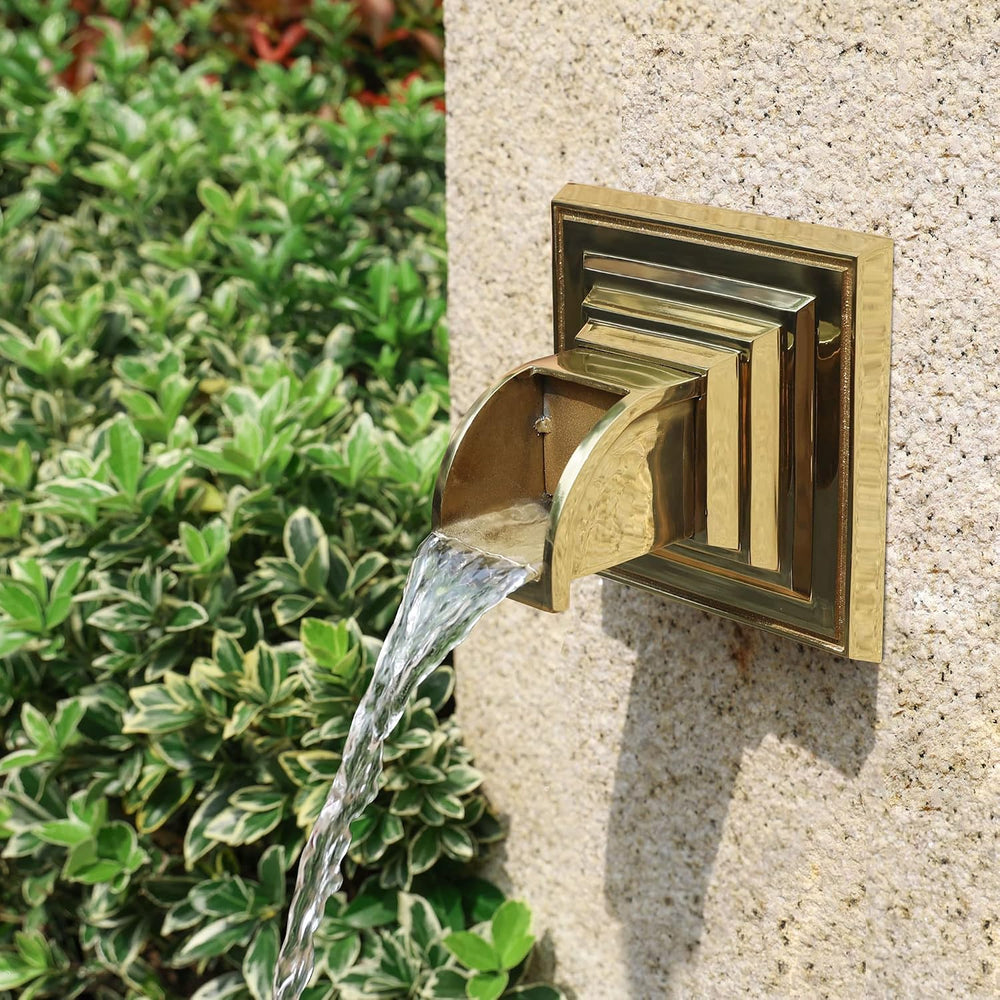 Exquisite Handcrafted Solid Brass Waterfall Fountain Spout, Water Fountain Sc...