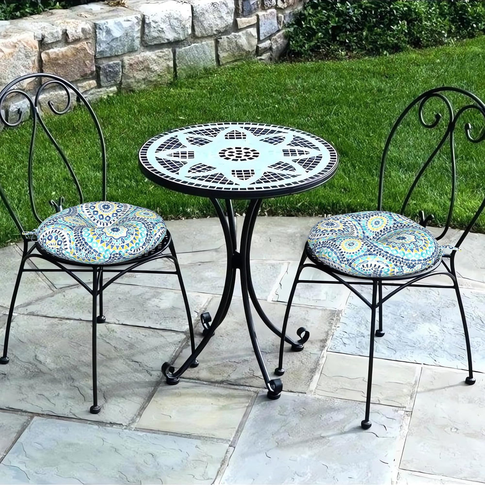 DYTXIII Set of 2 Outdoor Round Chair Cushions 15"x15"x4" with ...